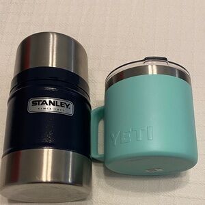 Stanley tumbler, yeti mug